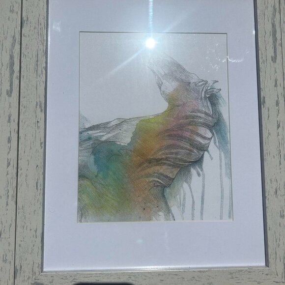 Watercolor horse paintings signed by Luke Lube - Picture 9 of 12